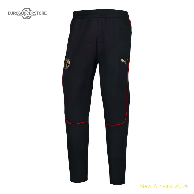2024-2025 AC Milan Casuals Pants (Black)-Football Shirts Shop