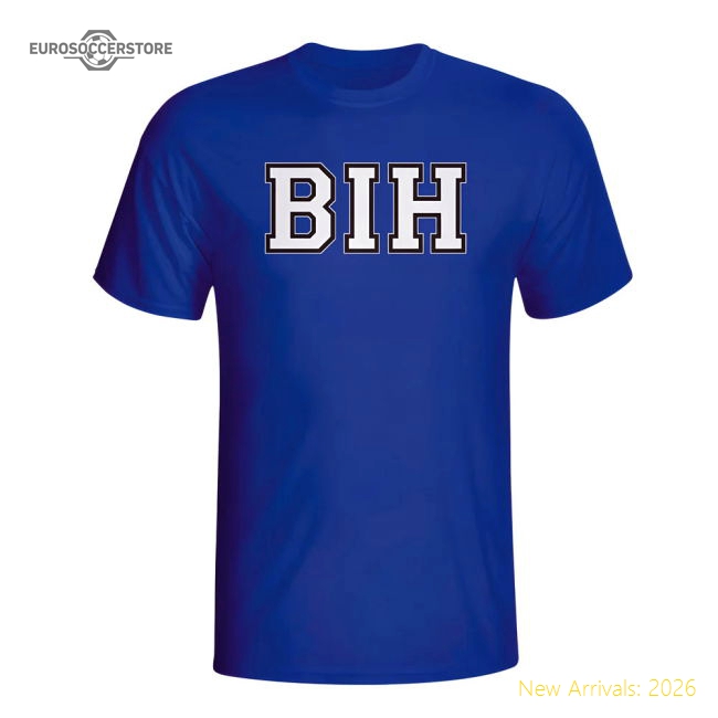 Bosnia Country Iso T-shirt (blue)-Football Shirts Shop