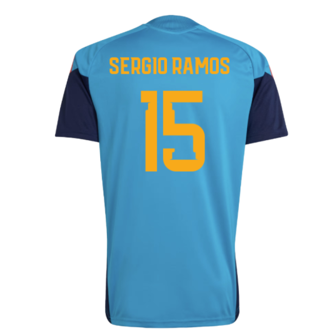 2026-2027 Spain Training Jersey (Bold Aqua) (Sergio Ramos 15)-Football Shirts Shop