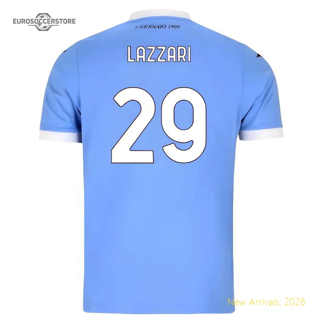 2025-2026 Lazio Home Shirt (Lazzari 29)-Football Shirts Shop