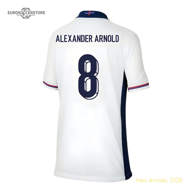 2024-2025 England Home Shirt (Kids) (Alexander Arnold 8)-Football Shirts Shop