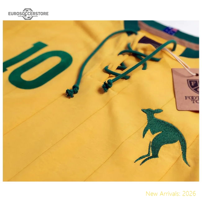 Australia Retro Shirt with Laces The Kangaroo-Football Shirts Shop