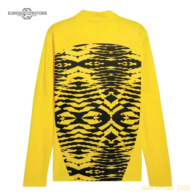 2024-2025 Borussia Dortmund Prematch 1/4 Zip Top (Yellow)-Football Shirts Shop