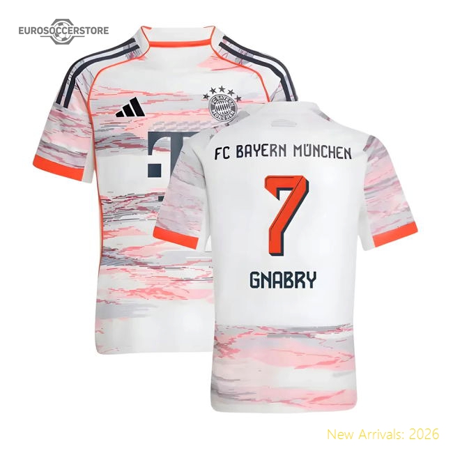 2025-2026 Bayern Munich Away Shirt (Kids) (Gnabry 7)-Football Shirts Shop