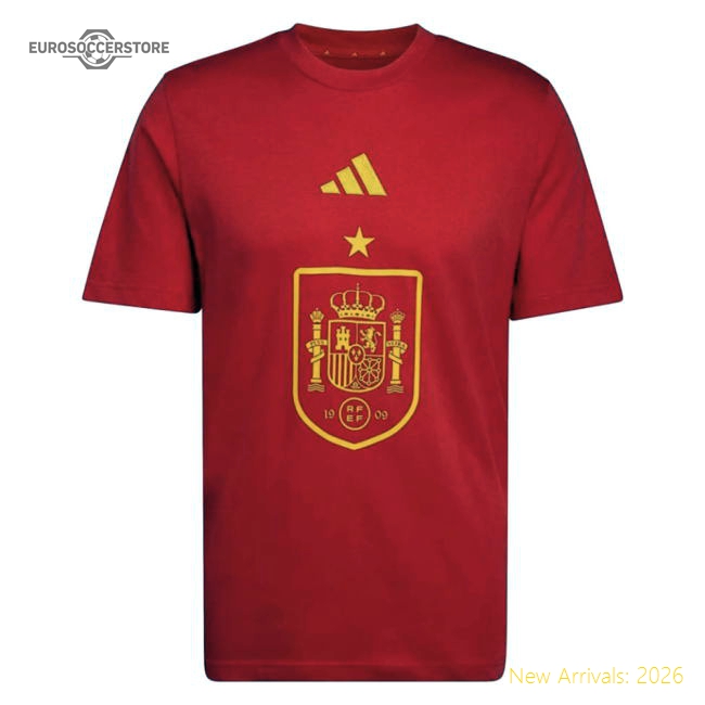 2026-2027 Spain DNA Graphic Tee (Red) (Your Name)-Football Shirts Shop