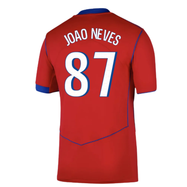 2025-2026 PSG Third Shirt (Joao Neves 87)-Football Shirts Shop