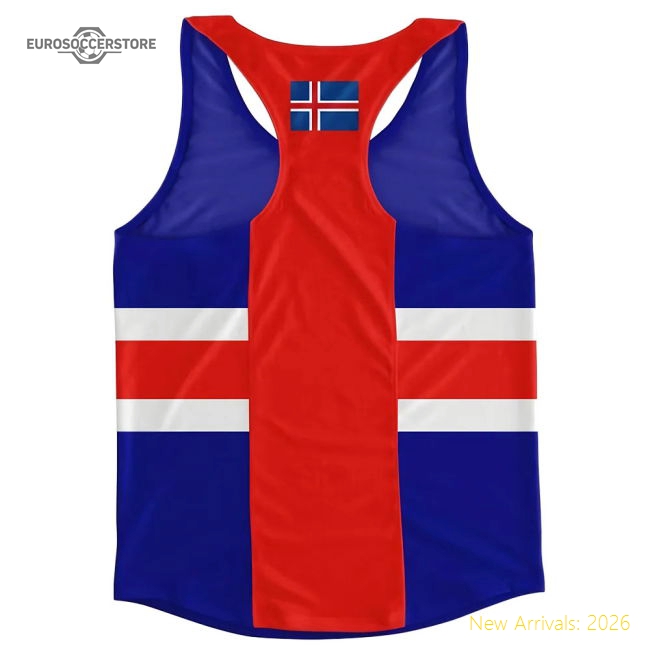 Iceland Flag Running Vest-Football Shirts Shop