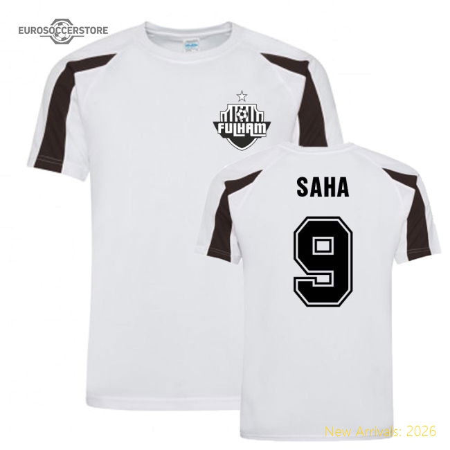 Louis Saha Fulham Sports Training Jersey (White)-Football Shirts Shop