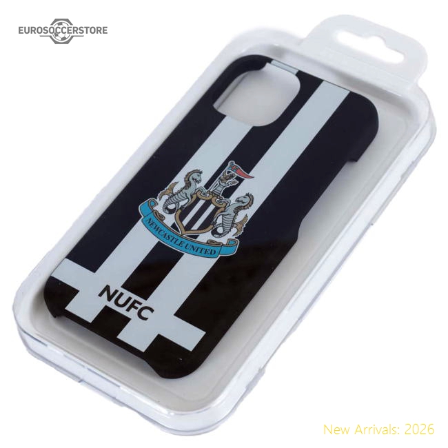 Newcastle United FC iPhone 15 Striped Hard Case-Football Shirts Shop