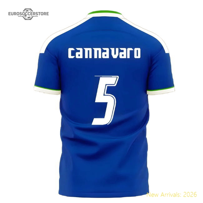 Italy 2006 Style Home Concept Shirt (Libero) (CANNAVARO 5)-Football Shirts Shop
