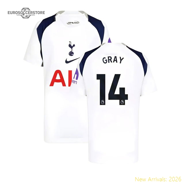 2025-2026 Tottenham Hotspur Home Shirt (Kids) (Gray 14)-Football Shirts Shop