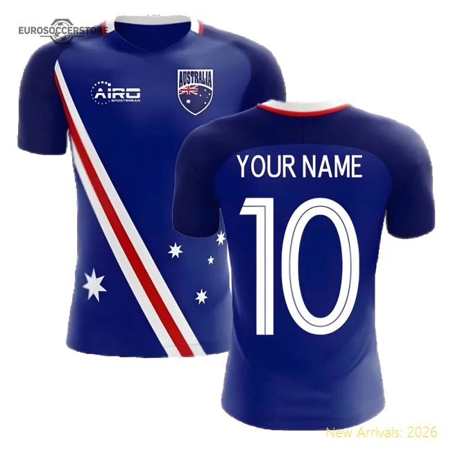 2025-2026 Australia Flag Away Concept Football Shirt (Your Name)-Football Shirts Shop