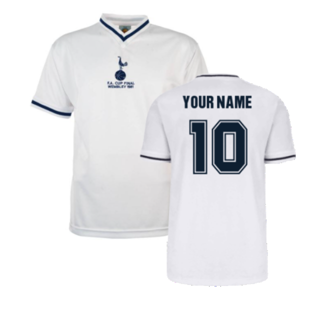Tottenham Hotspur 1981 FA Cup Final Retro Shirt (Your Name)-Football Shirts Shop