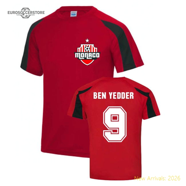 Wissam Ben Yedder Monaco Sports Training Jersey (Red)-Football Shirts Shop