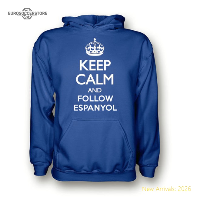 Keep Calm And Follow Espanyol Hoody (blue)-Football Shirts Shop