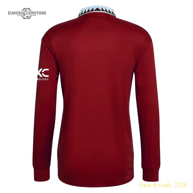 2022-2023 Man Utd Long Sleeve Home Shirt-Football Shirts Shop