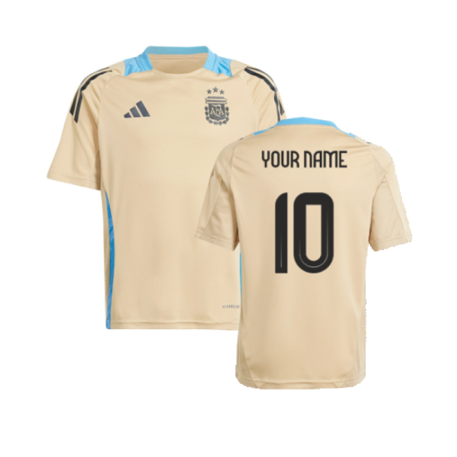 2024-2025 Argentina Training Jersey (Hazy Beige) (Your Name)-Football Shirts Shop
