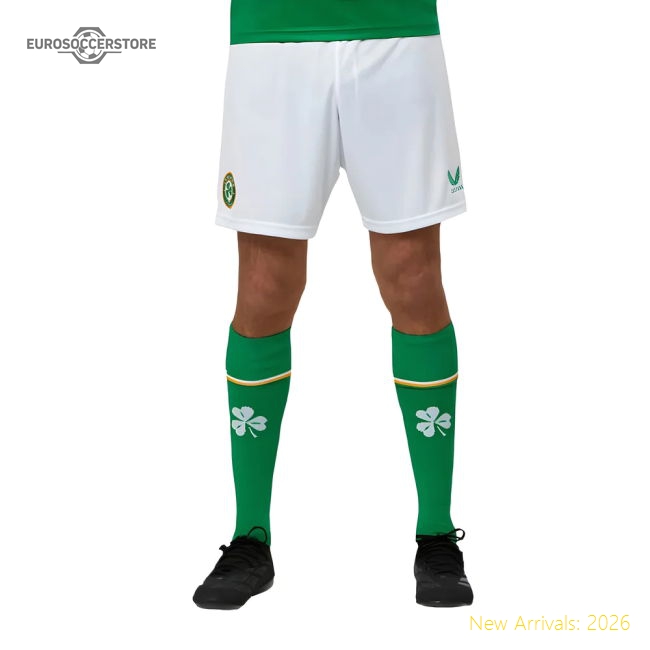 2024-2025 Republic of Ireland Home Shorts (White)-Football Shirts Shop