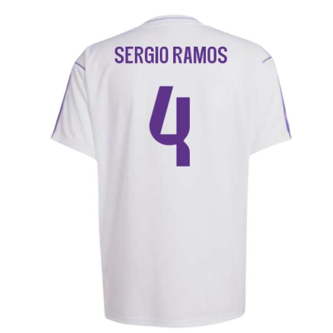 Real Madrid Terrace Icons Shirt (White) (Sergio Ramos 4)-Football Shirts Shop