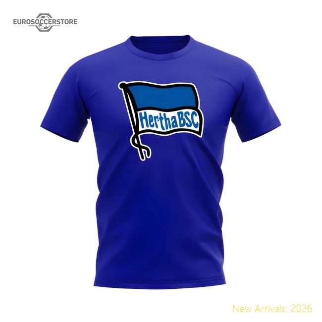 Hertha Berlin Badge T-Shirt (Royal Blue)-Football Shirts Shop