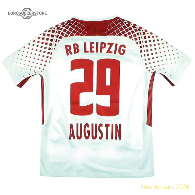 Red Bull Leipzig 2017-18 Home Shirt (M) Augustin #29 (Excellent)-Football Shirts Shop