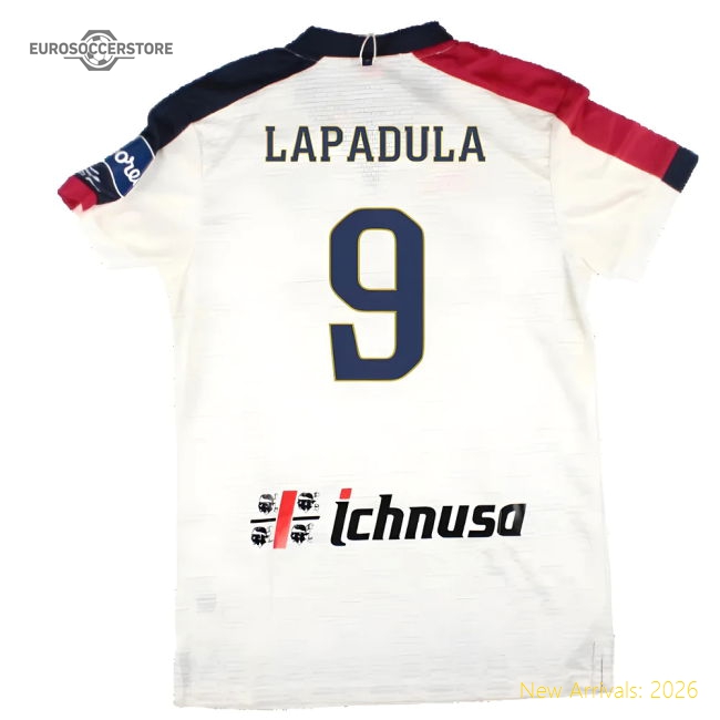 Cagliari 2022-23 Away Shirt (S) (Lapadula 9) (BNWT)-Football Shirts Shop