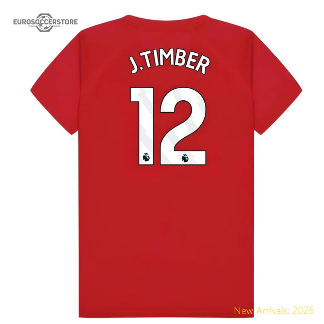 Arsenal Poly T-Shirt (Red) - Kids (J.Timber 12)-Football Shirts Shop
