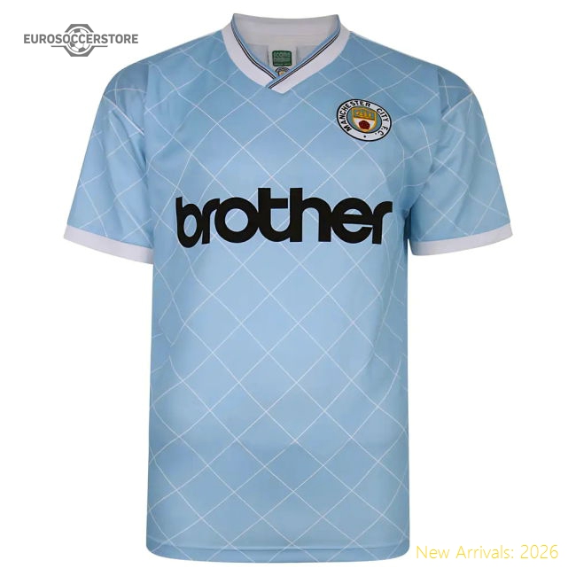 Manchester City 1988 Retro Football Shirt (DE BRUYNE 17)-Football Shirts Shop