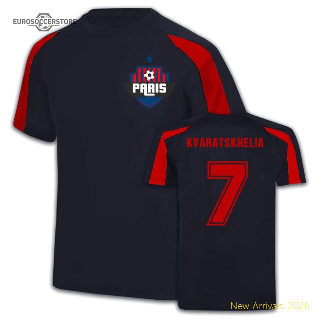PSG Sports Training Jerseys (Kvaratskhelia 7)-Football Shirts Shop