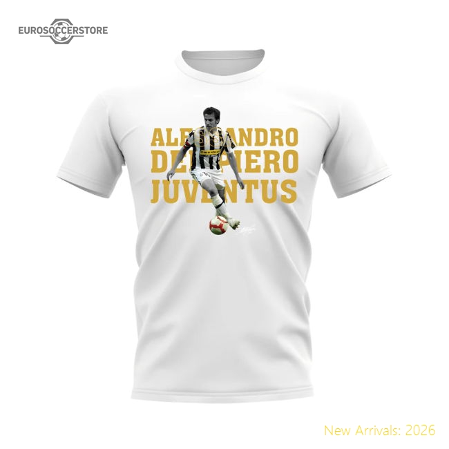 Alessandro Del Piero Juventus Player Tee (White)-Football Shirts Shop