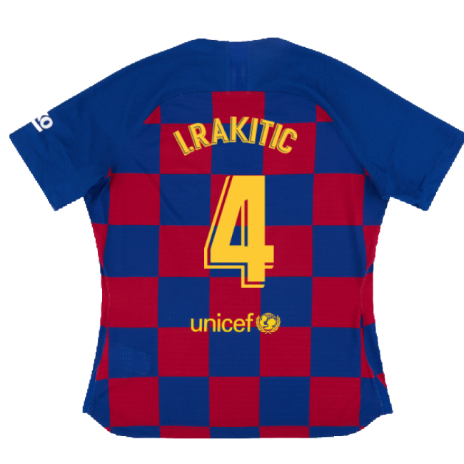 Barcelona 2019-20 Womens Home Shirt (Vaporkit) ((Excellent) S) (I.RAKITIC 4)-Football Shirts Shop