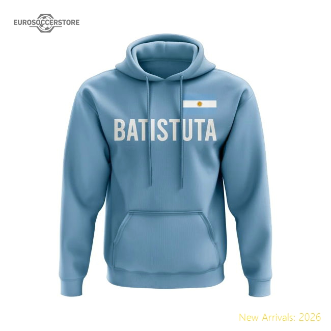 Gabriel Batistuta Name Hoody (Sky Blue)-Football Shirts Shop