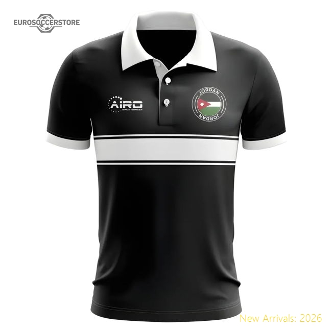 Jordan Concept Stripe Polo Shirt (Black)-Football Shirts Shop