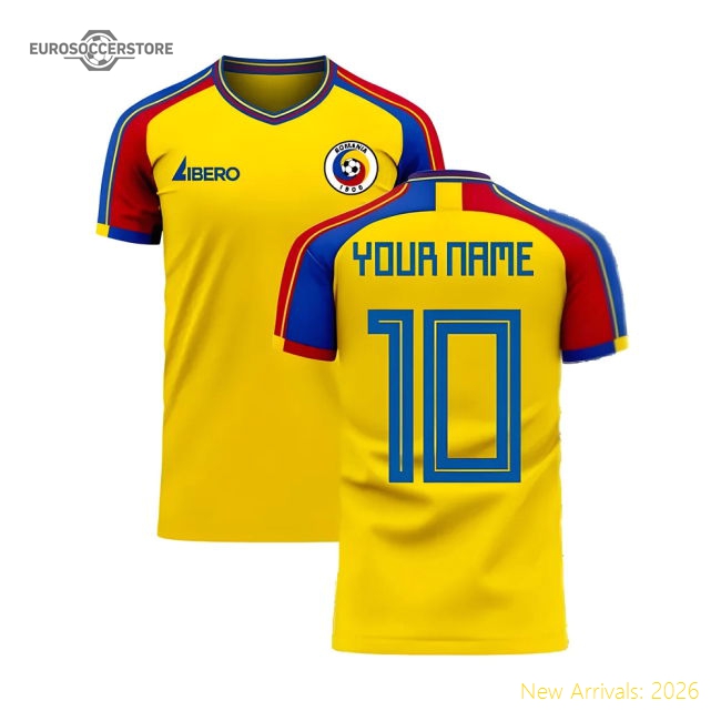 Romania 2025-2026 Home Concept Football Kit (Libero) (Your Name)-Football Shirts Shop