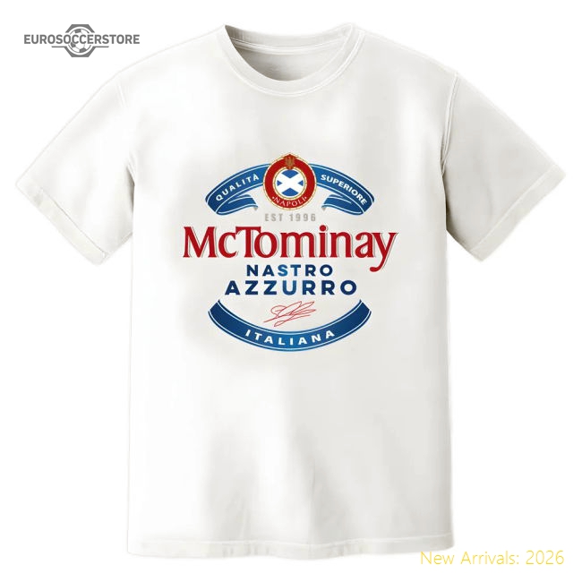 Scott McTominay Napoli Beer T-Shirt (White)-Football Shirts Shop