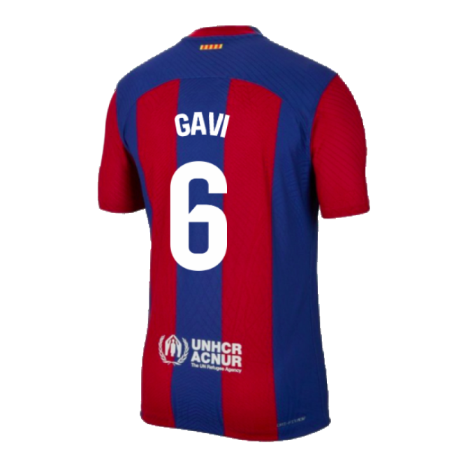 2023-2024 Barcelona Authentic Home Shirt (Gavi 6)-Football Shirts Shop