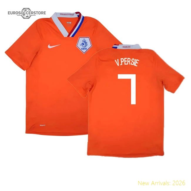 Holland 2008-10 Home Shirt ((Excellent) XL) (V.Persie 7)-Football Shirts Shop