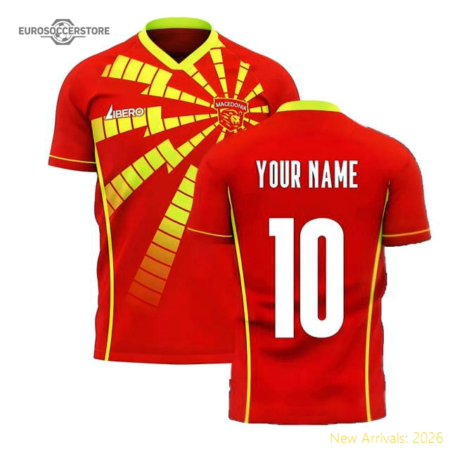 North Macedonia 2025-2026 Home Concept Shirt (Libero) (Your Name)-Football Shirts Shop