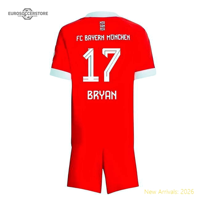 2025-2026 Bayern Munich Home Mini Kit (Bryan 17)-Football Shirts Shop