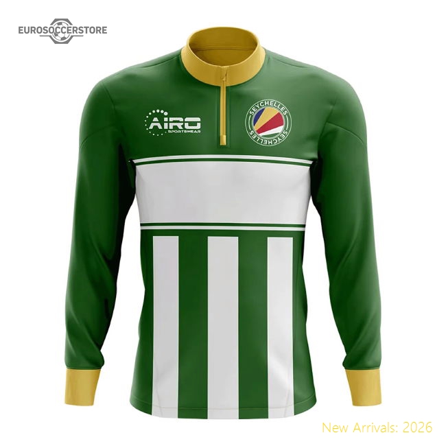 Seychelles Concept Football Half Zip Midlayer Top (Green-White)-Football Shirts Shop