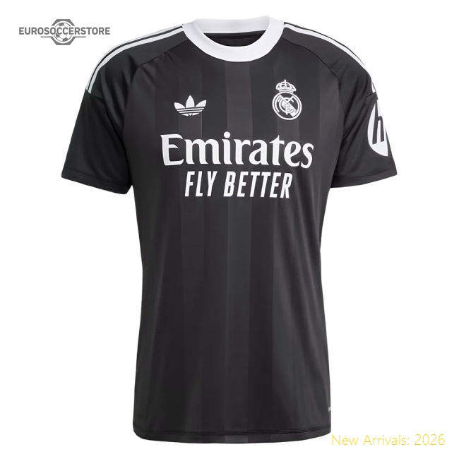 2025-2026 Real Madrid Third Goalkeeper Shirt (Black) (Lunin 13)-Football Shirts Shop