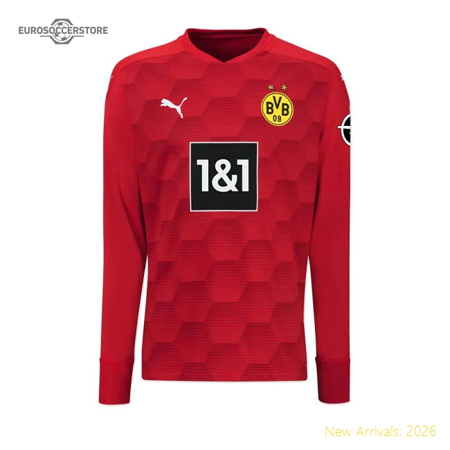 2020-2021 Borussia Dortmund Away Goalkeeper Shirt (Red)-Football Shirts Shop