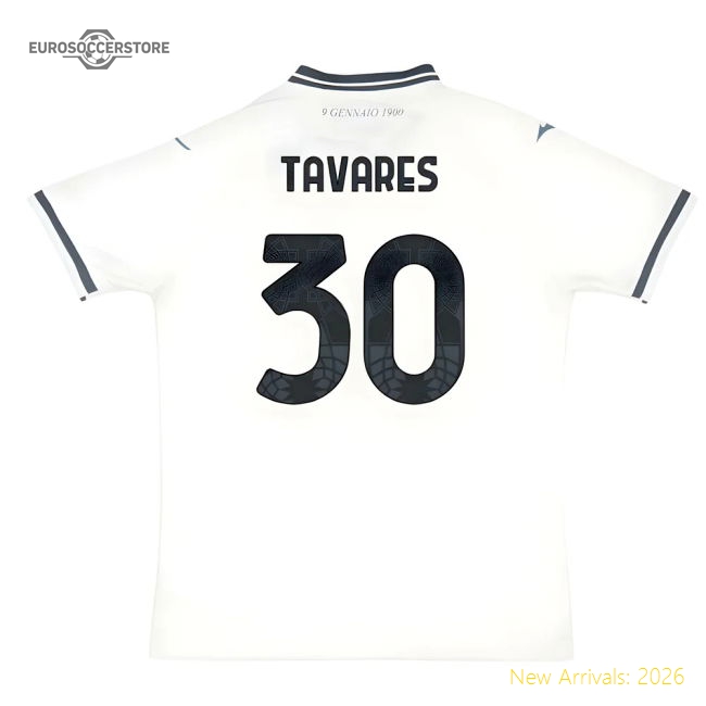 2025-2026 Lazio Away Shirt (Tavares 30)-Football Shirts Shop