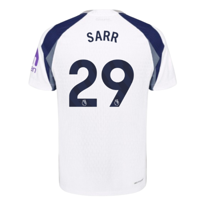 2025-2026 Tottenham Hotspur Authentic Home Shirt (Sarr 29)-Football Shirts Shop
