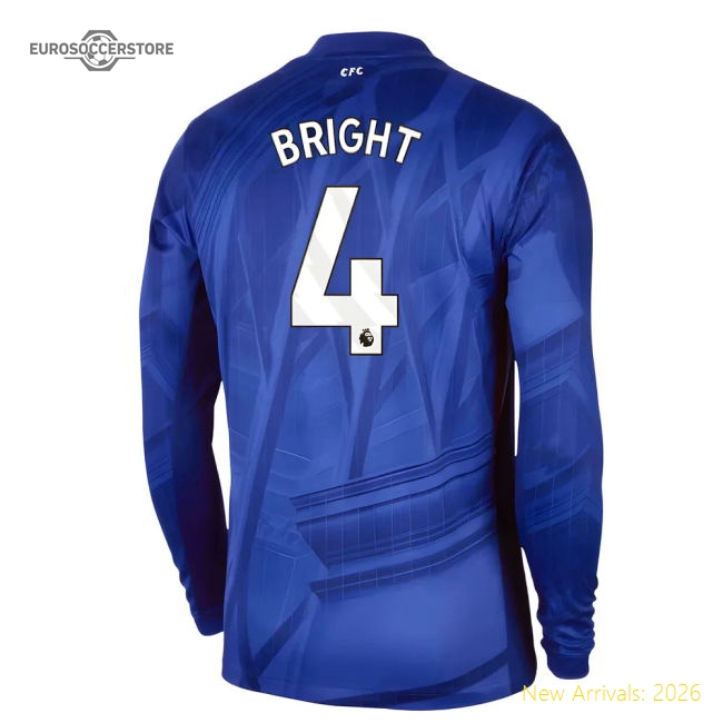 2025-2026 Chelsea Home Long Sleeve Shirt (Bright 4)-Football Shirts Shop