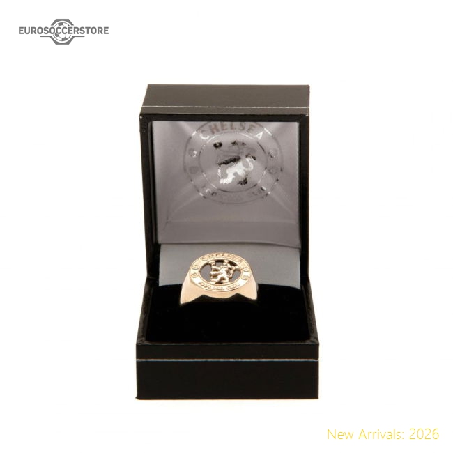 Chelsea FC 9ct Gold Crest Ring Large-Football Shirts Shop