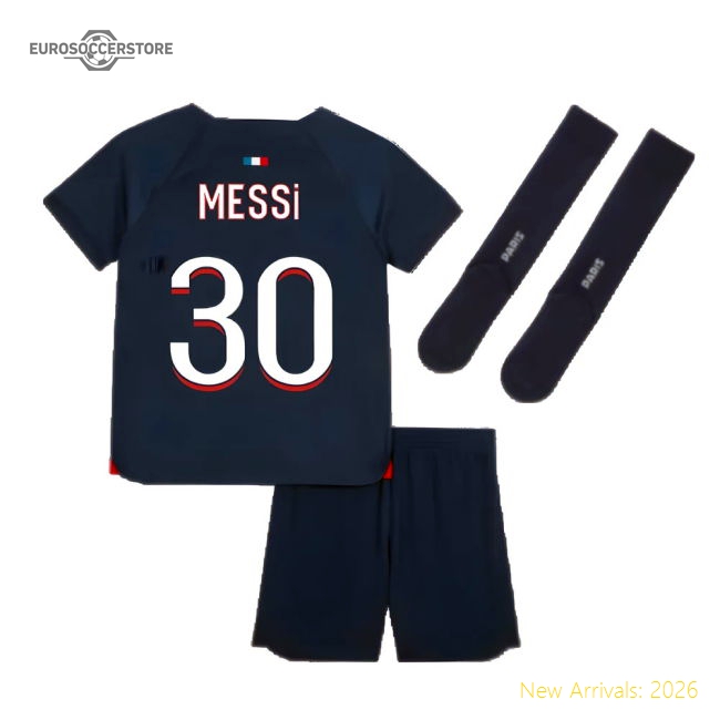 2023-2024 PSG Home Mini-Kit (Messi 30)-Football Shirts Shop