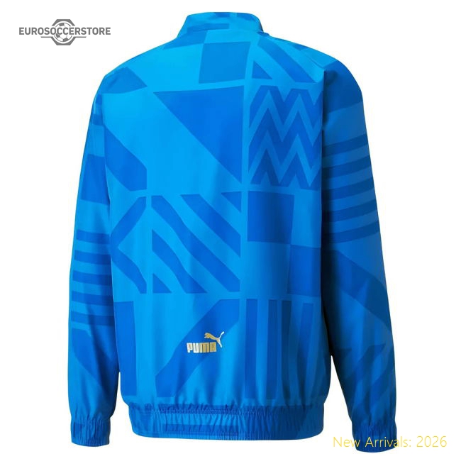 2022-2023 Italy Home Pre-Match Jacket (Blue)-Football Shirts Shop