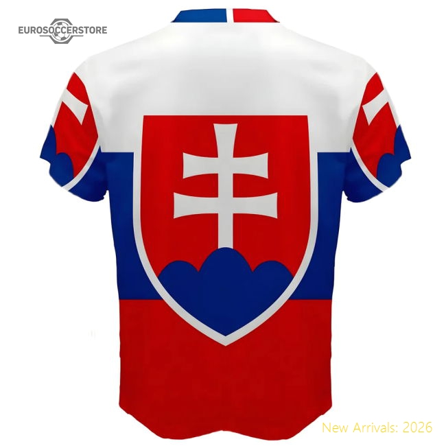 Slovakia Flag Sublimated Sports Jersey-Football Shirts Shop