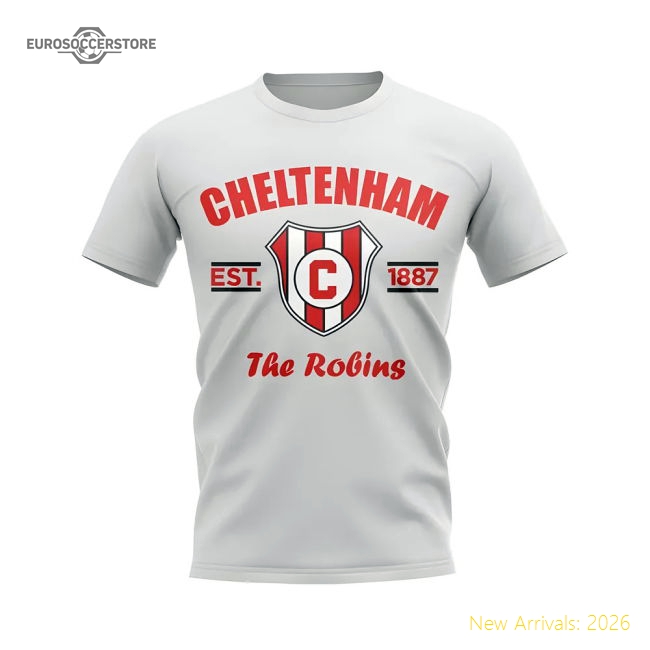 Cheltenham Established Football T-Shirt (White)-Football Shirts Shop